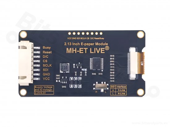 Display E-Paper 2.13 inch 212x104px MH-ET Live black/red with controller